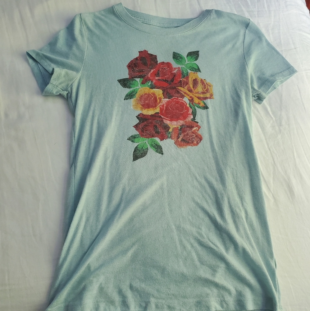 Blue flower shirt